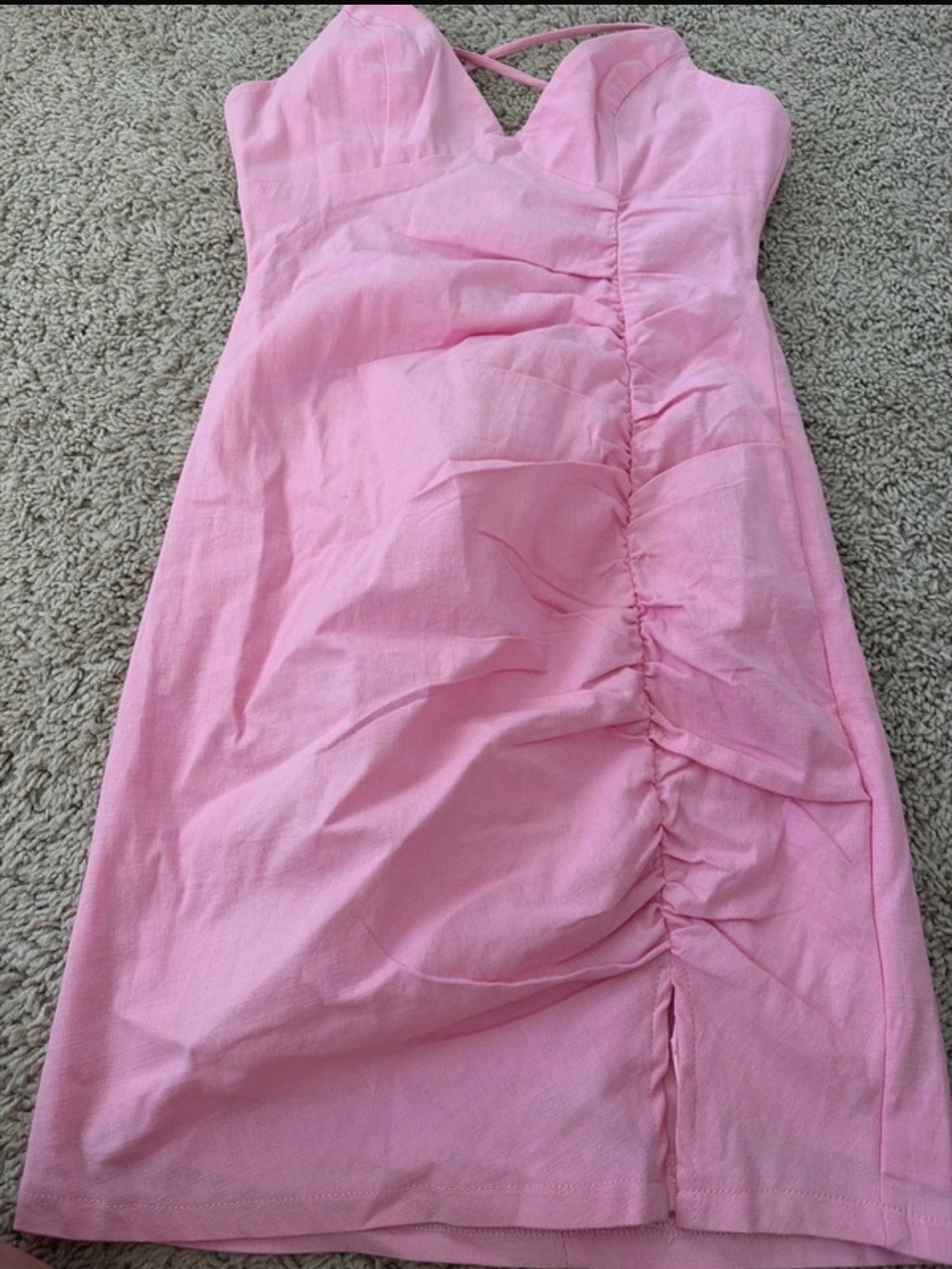 Princess Polly Pink Ruched Sweetheart Mini Dress
